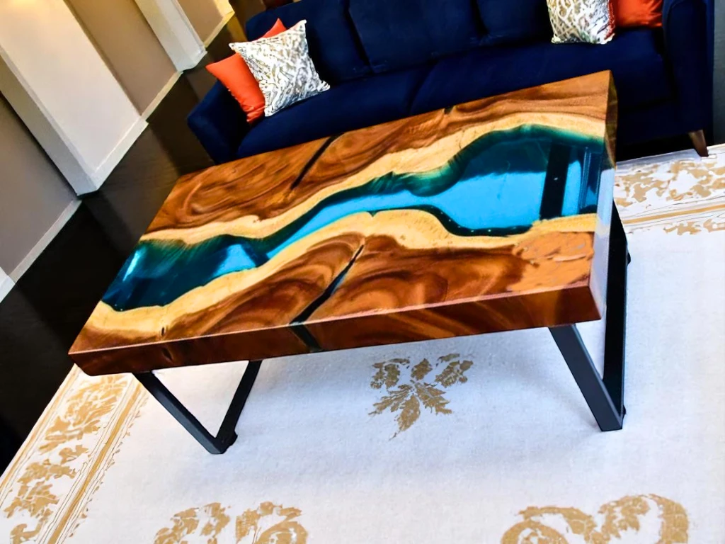 Epoxy Restaurant Dining Room Table Handmade